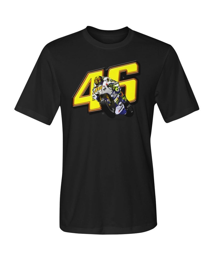 vr46 Valentino Ross Yamaha Dry Sport Tee-Short Sleeves-ViralStyle-Black-S-Pixefy