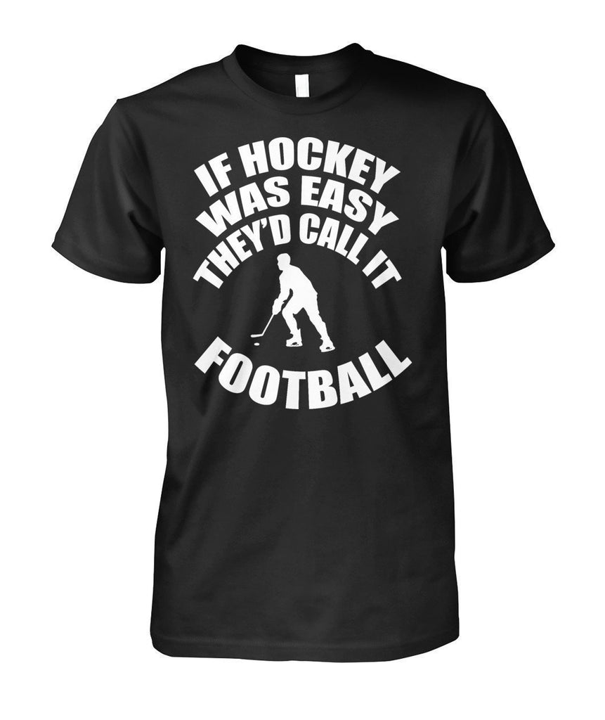 If it Was Easy They'd Call It Football Unisex Cotton Tee-Short Sleeves-ViralStyle-Black-S-Pixefy