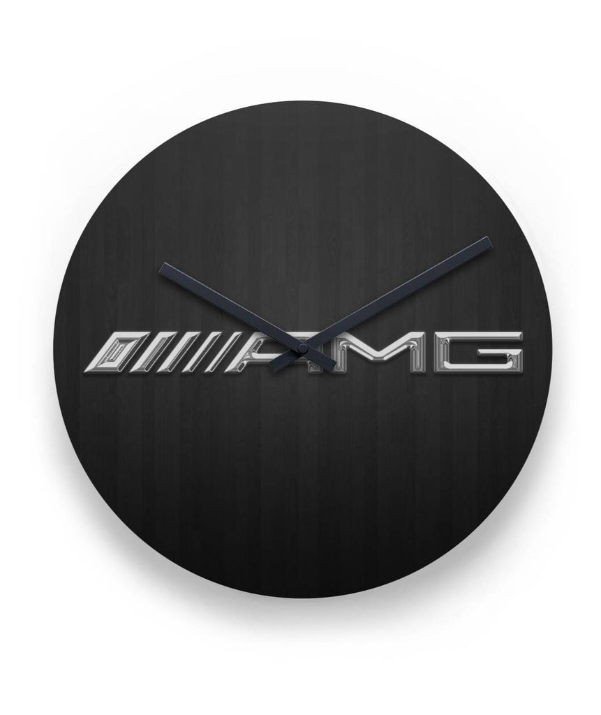 Mercedes AMG Uhr 11" Round Wall Clock-Decor-ViralStyle-Metal-L-black-Pixefy