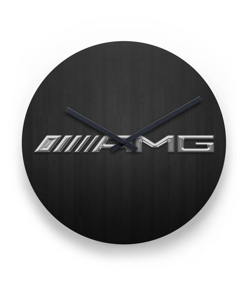 Mercedes AMG Uhr 11" Round Wall Clock-Decor-ViralStyle-Metal-L-black-Pixefy