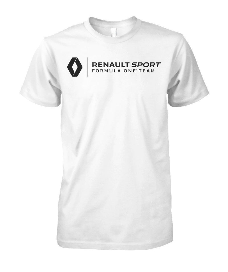 Renault Sport Formula 1 Unisex Cotton Tee Shirt-Short Sleeves-ViralStyle-White-S-Pixefy