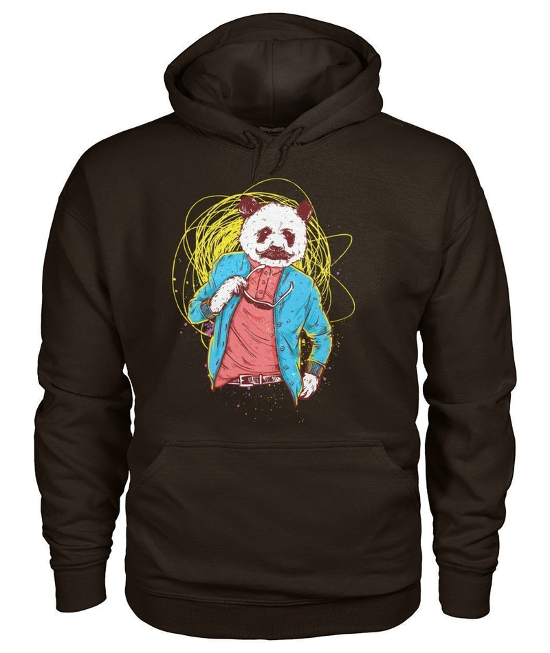 Panda Gildan Hoodie-Hoodies-ViralStyle-Dark Chocolate-S-Pixefy
