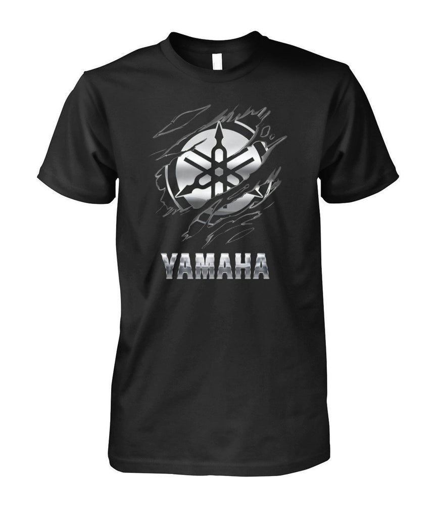 Yamaha Unisex Cotton Tee Shirt-Short Sleeves-ViralStyle-Black-S-Pixefy