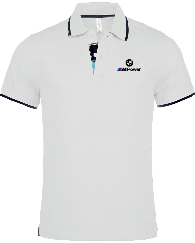 BMW Polo Shirt Men border neck