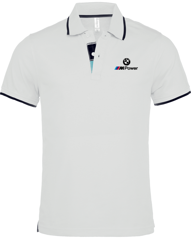 BMW Polo Shirt Men border neck