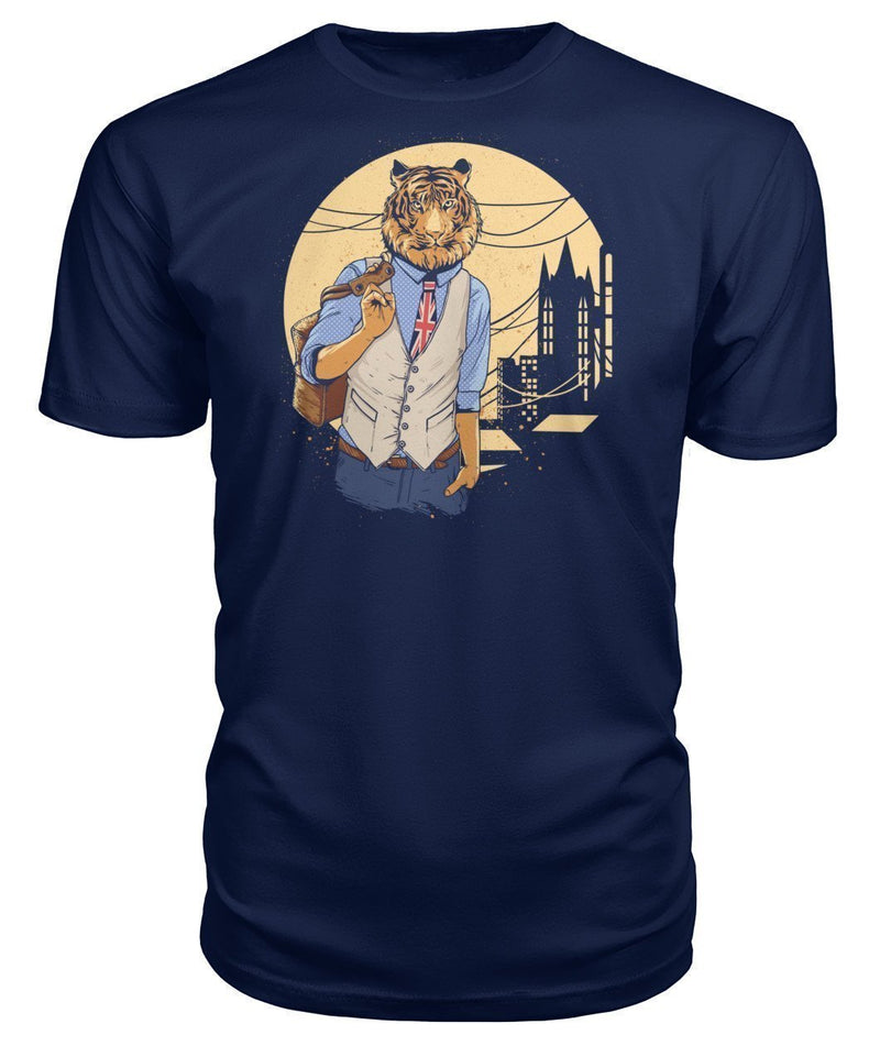 Tiger Premium Unisex Tee-Short Sleeves-ViralStyle-Navy-S-Pixefy