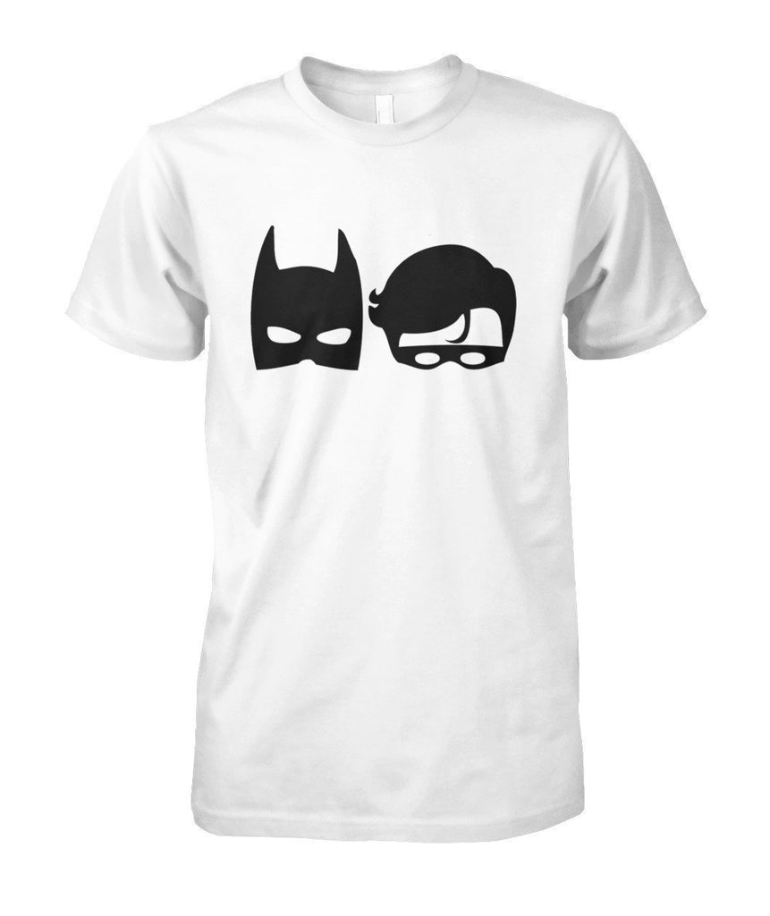 Batman and Robin Unisex Cotton Tee-Short Sleeves-ViralStyle-White-S-Pixefy