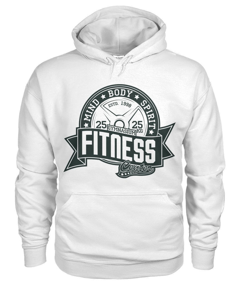 Fitness Mind Body Spirit Gildan Hoodie-Hoodies-ViralStyle-White-S-Pixefy