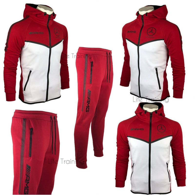 Mercedes AMG Rouge&Blanc Survetement Mode Homme-Survetement-AlphaPlace-Pixefy