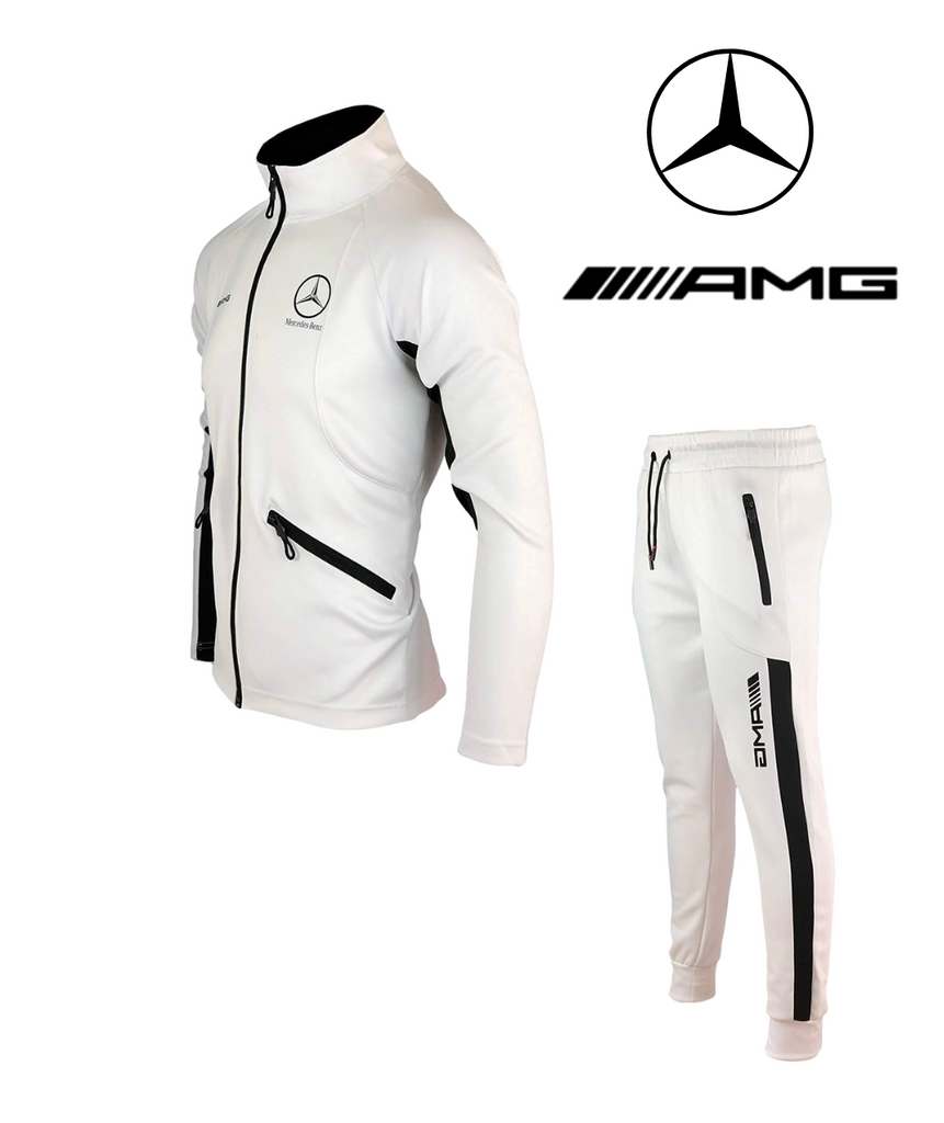 Mercedes AMG Tracksuit Men Training White and Black