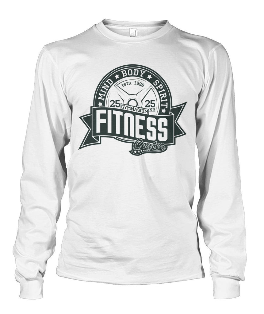 Fitness Mind Body Spirit Unisex Long Sleeve-Long Sleeves-ViralStyle-White-S-Pixefy