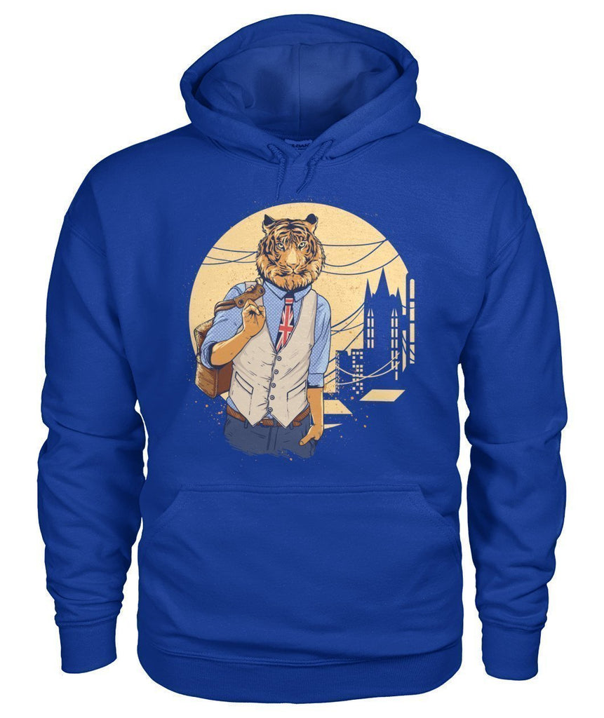 Tiger Gildan Hoodie-Hoodies-ViralStyle-Royal-S-Pixefy