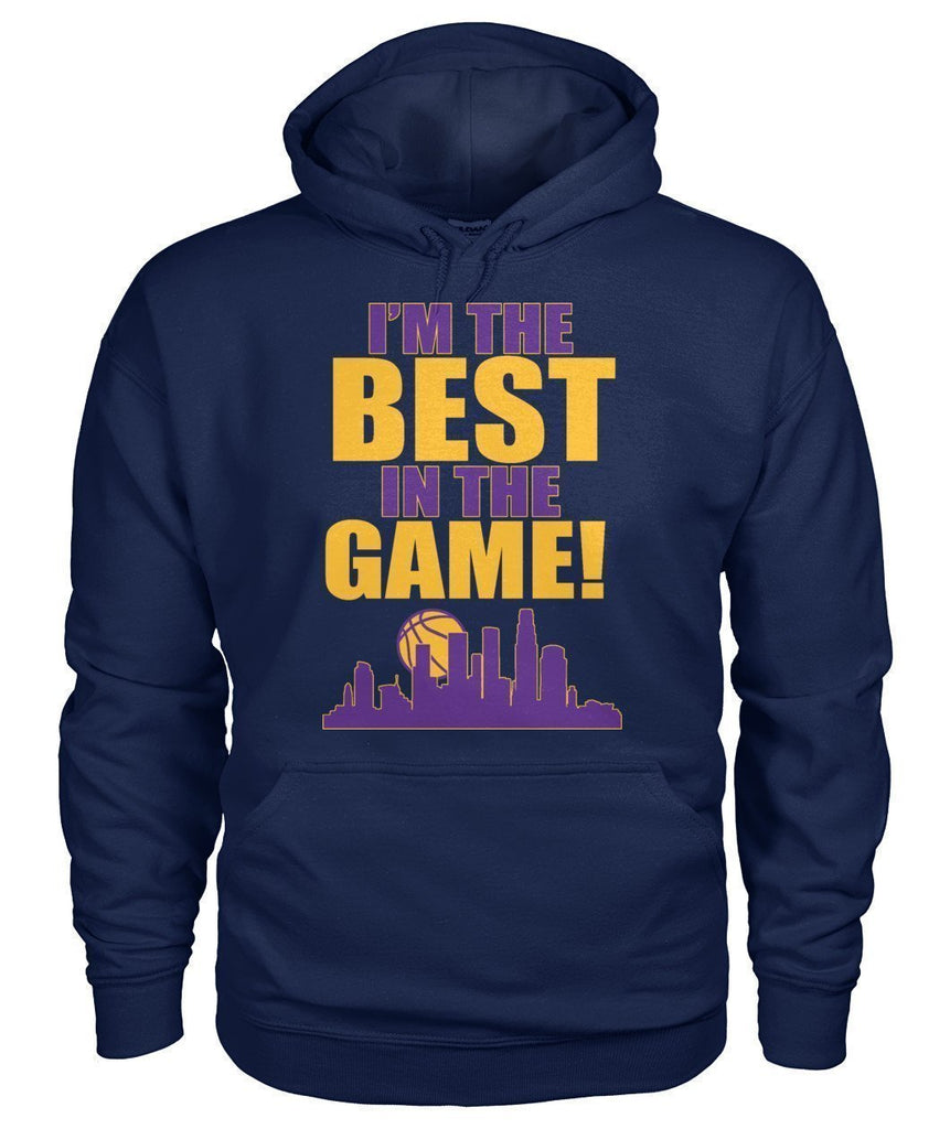 I'm The Best in the Game - Basketball Gildan Hoodie-Hoodies-ViralStyle-Navy-S-Pixefy