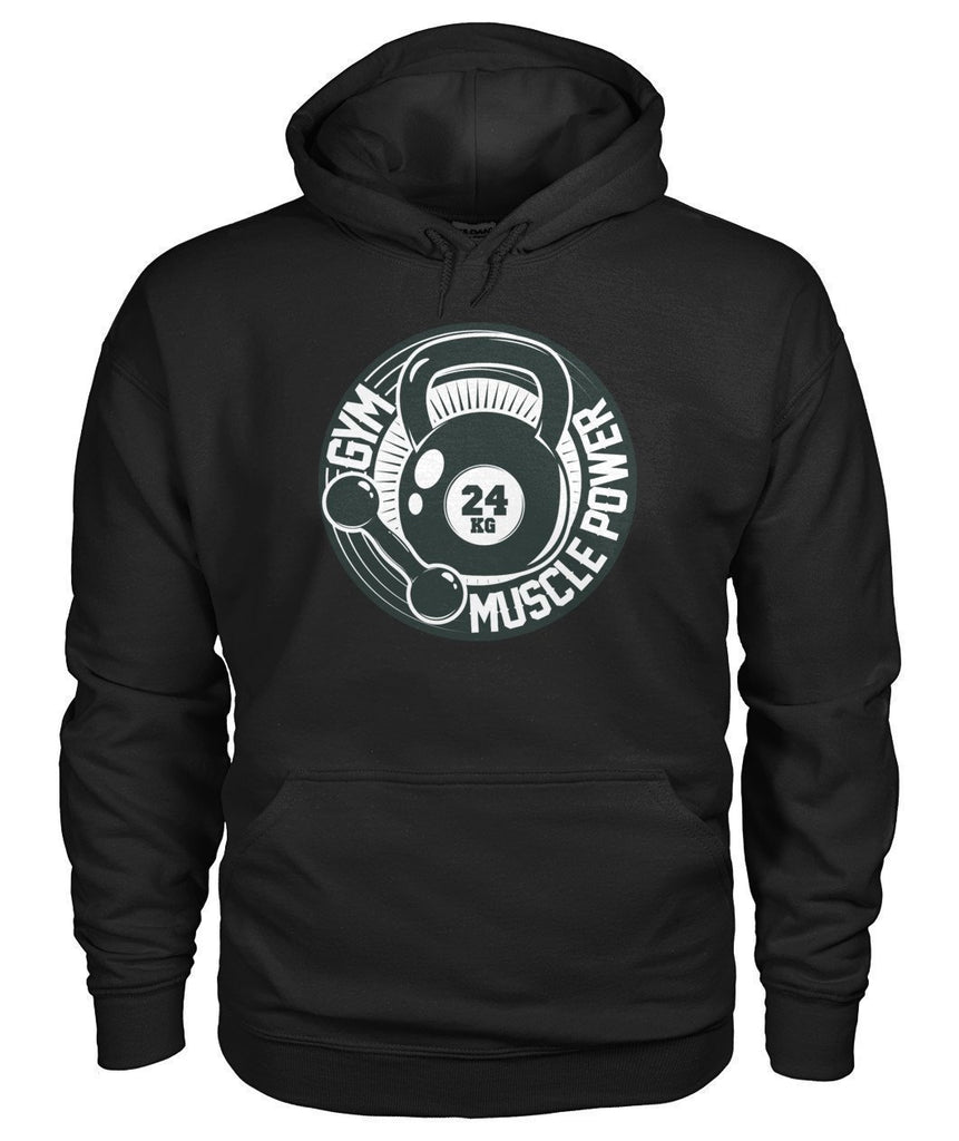 Muscle Power Gym Gildan Hoodie-Hoodies-ViralStyle-Black-S-Pixefy