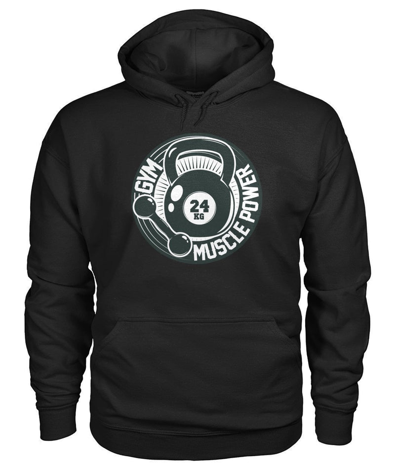 Muscle Power Gym Gildan Hoodie-Hoodies-ViralStyle-Black-S-Pixefy