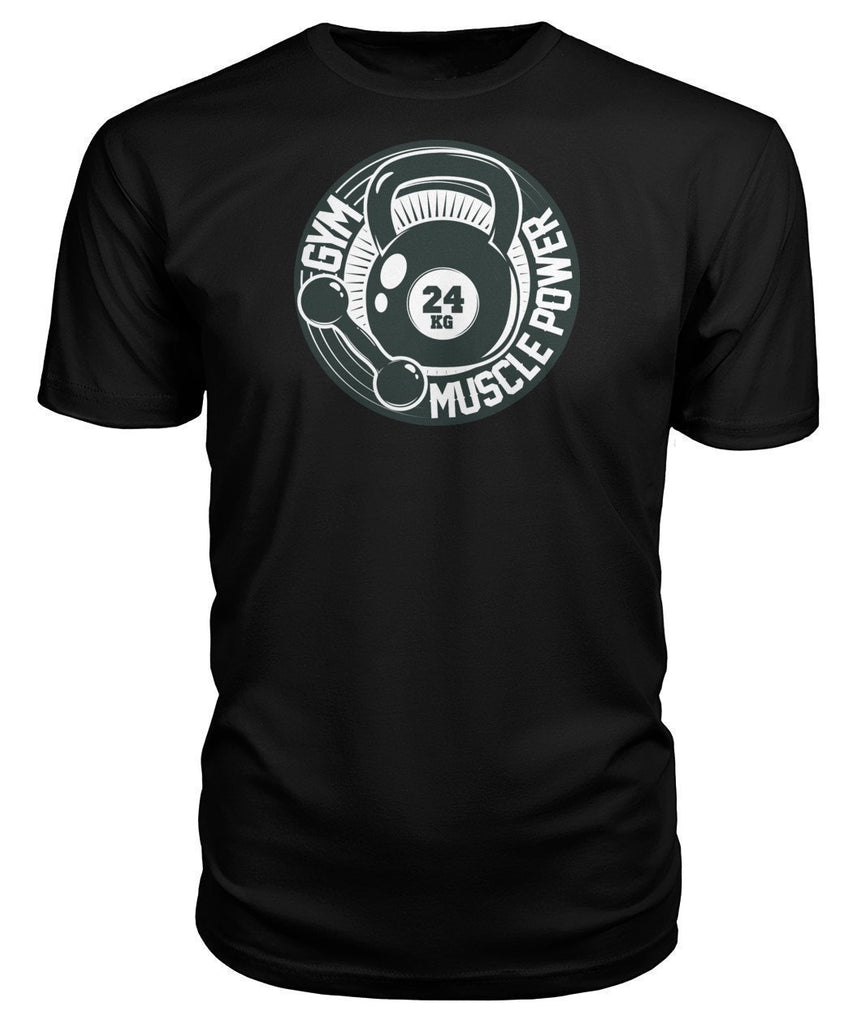 Muscle Power Gym Premium Unisex Tee-Short Sleeves-ViralStyle-Black-S-Pixefy